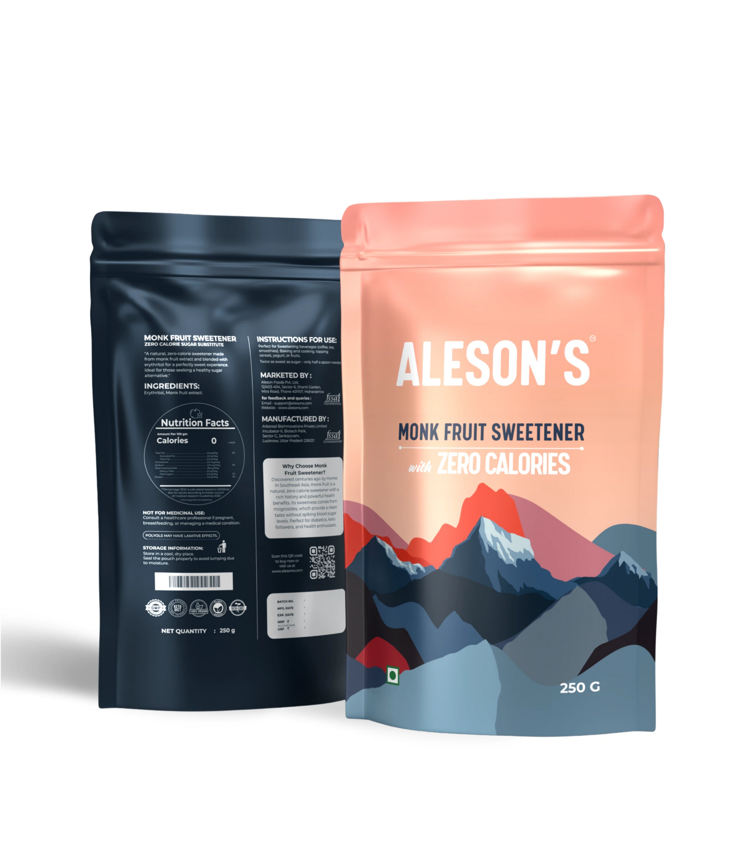 Aleson's Monk Fruit Sweetener | 250g Pouch