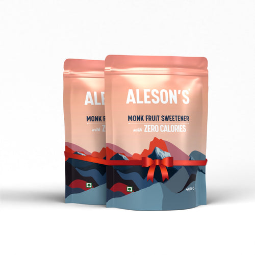 Aleson's Monk Fruit Sweetener Bulk Pack 800g - 400gx2 Combo for regular sugar-free cooking