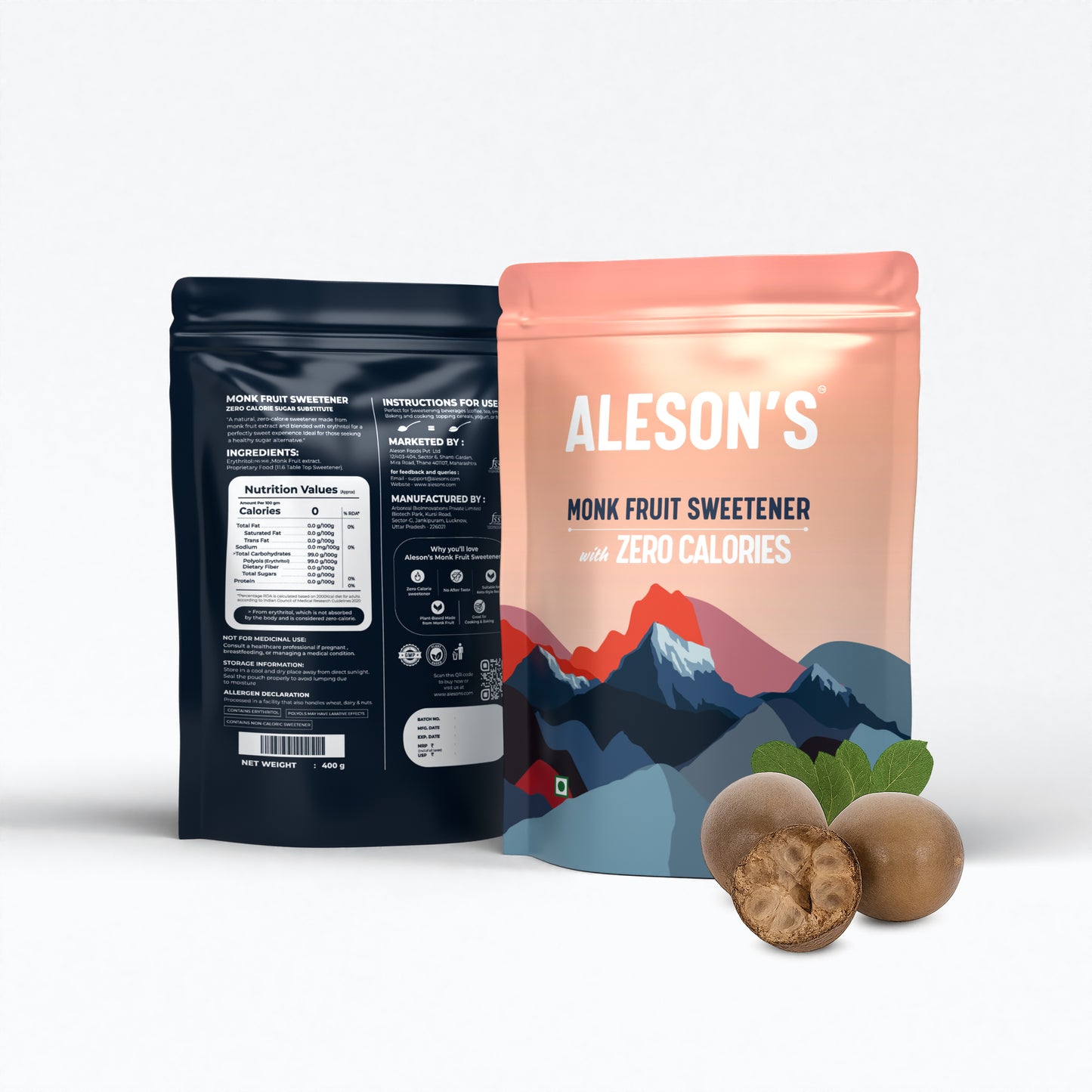 Aleson's Monk Fruit Sweetener 400g