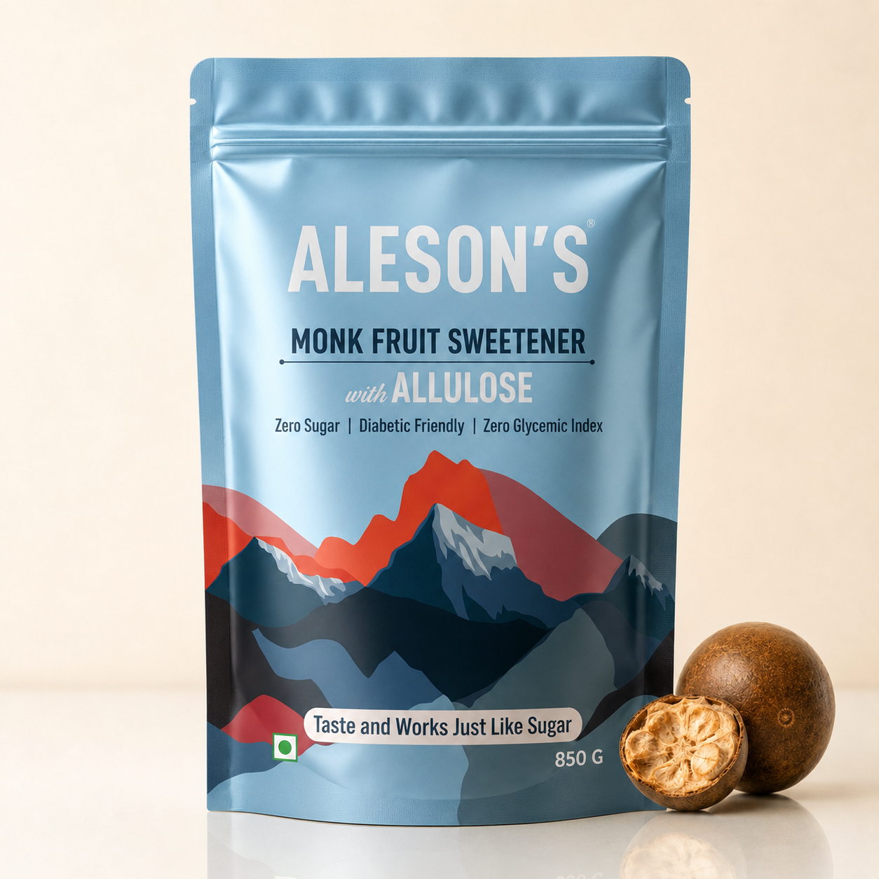 850g Aleson's Monk Fruit Sweetener with Allulose | Zero Sugar Sweetener