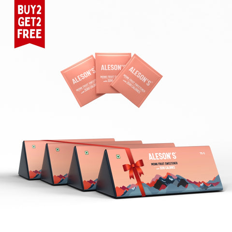 Monk Fruit Sweetener | 75g x 4 | Combo Pack 120 Sachets