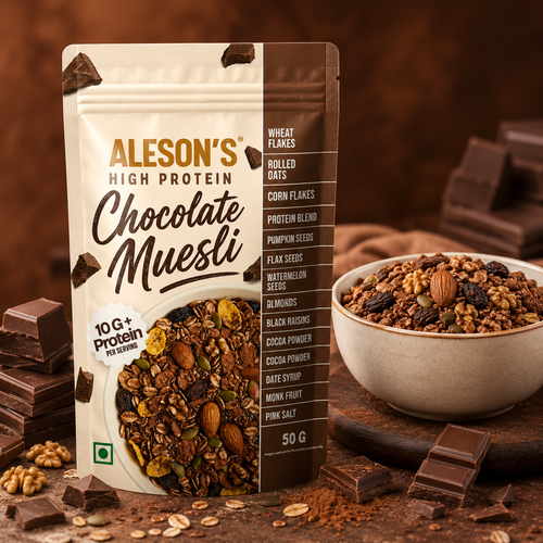 Aleson’s High Protein Chocolate Muesli – 50g Trial Pack
