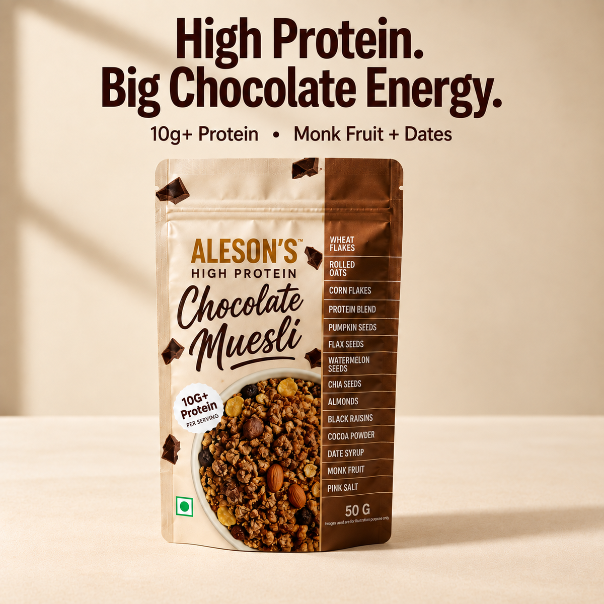 Chocolate Muesli | High Protein | 50G Trial Pack