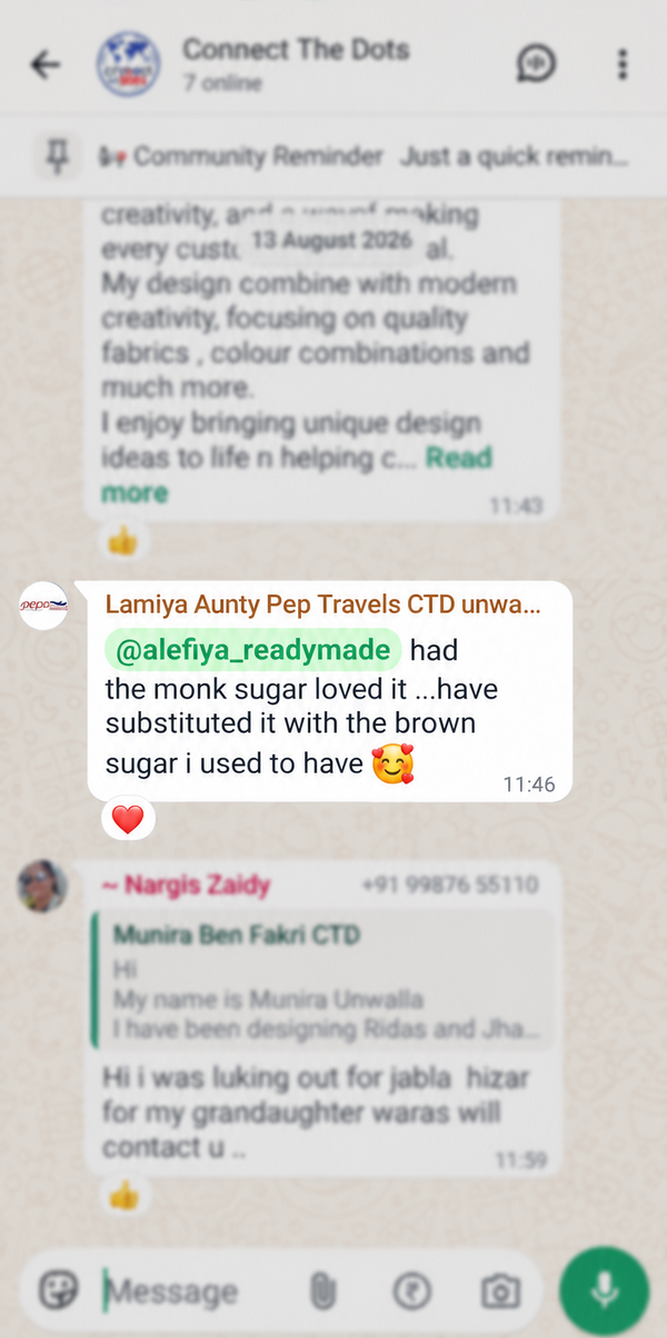 Customer review from Lamiya Unwala, Mumbai