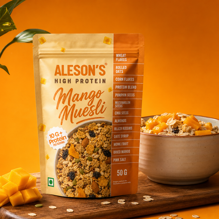 Aleson’s High Protein Mango Muesli – 50g  Trial Pack