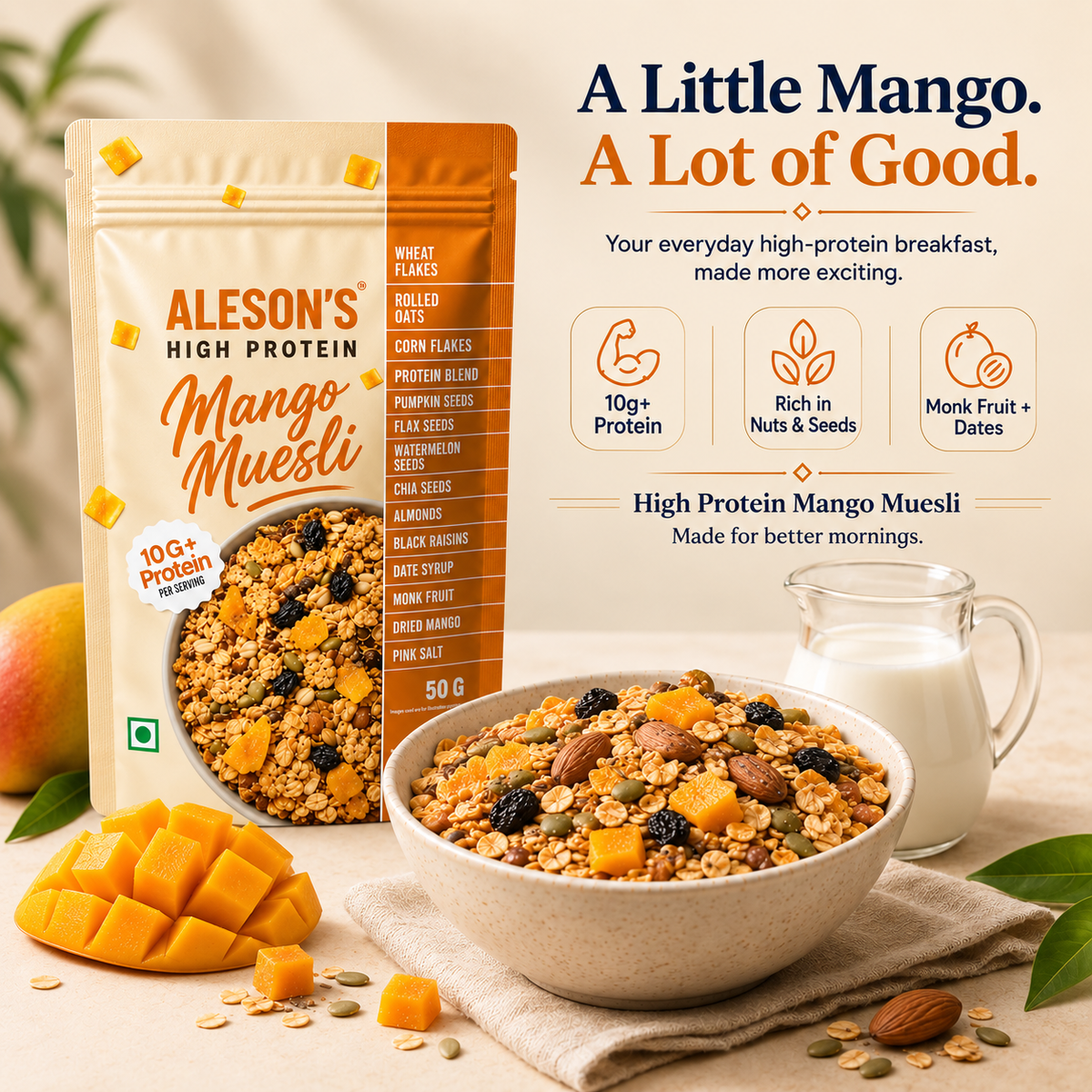 Mango Muesli | High Protein | 50G Trial Pack