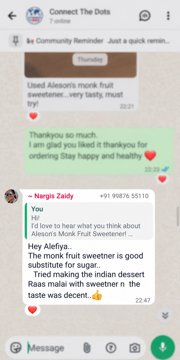 Customer review from Nargis Zaidy, Mumbai