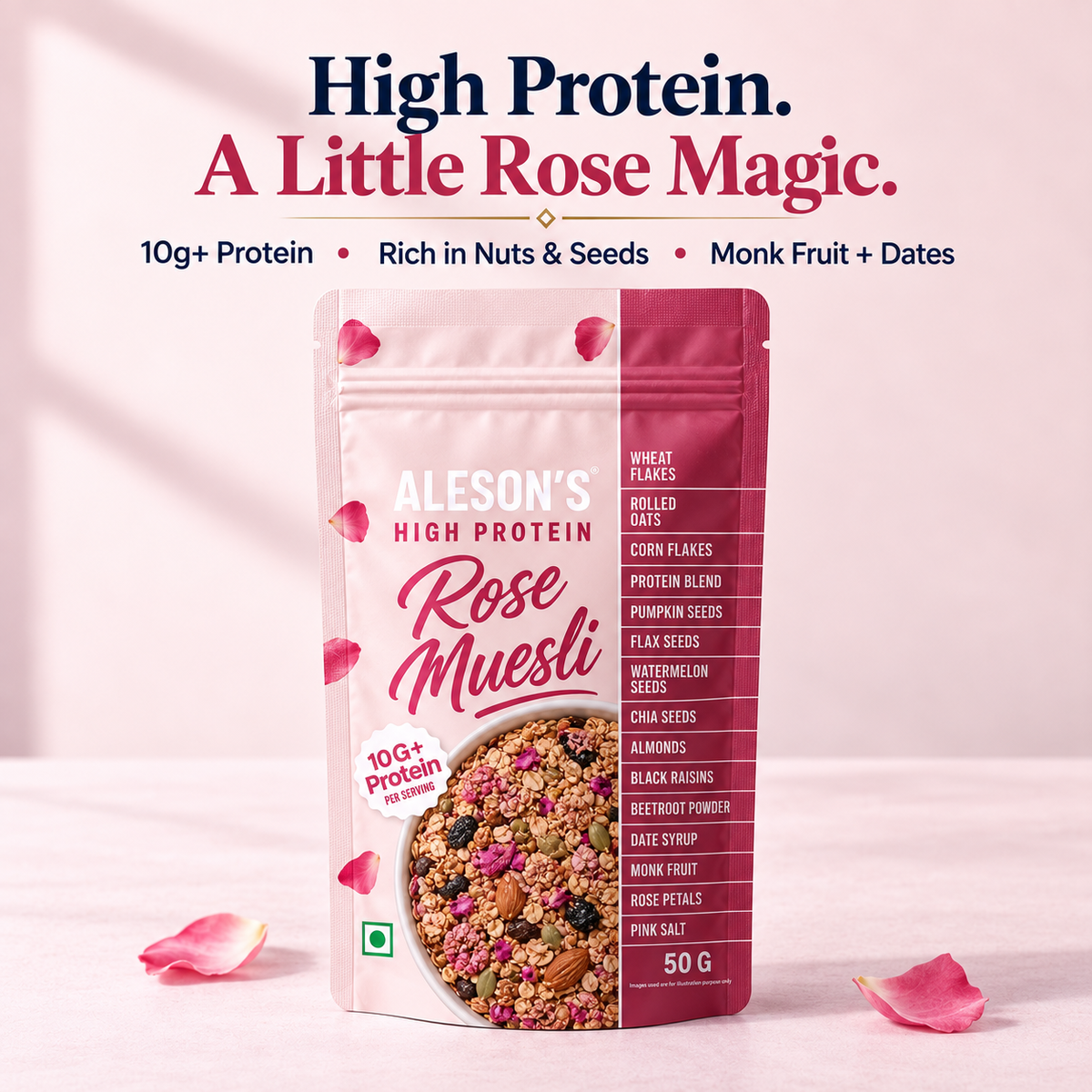 Rose Muesli | High Protein | 50G Trial Pack