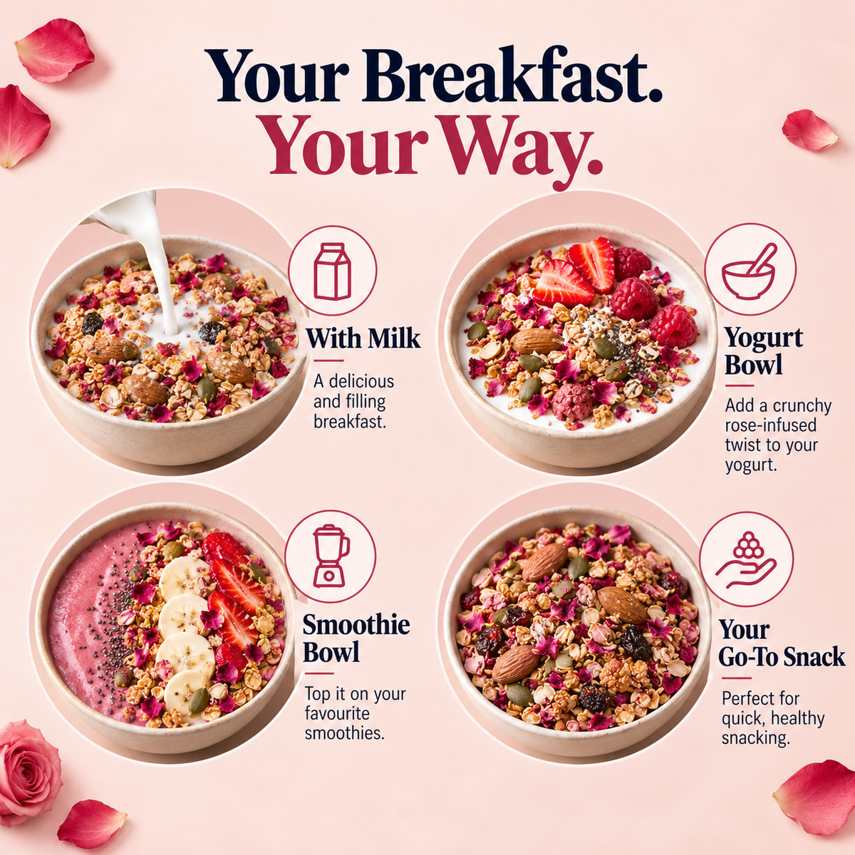 Rose Muesli | High Protein | 50G Trial Pack