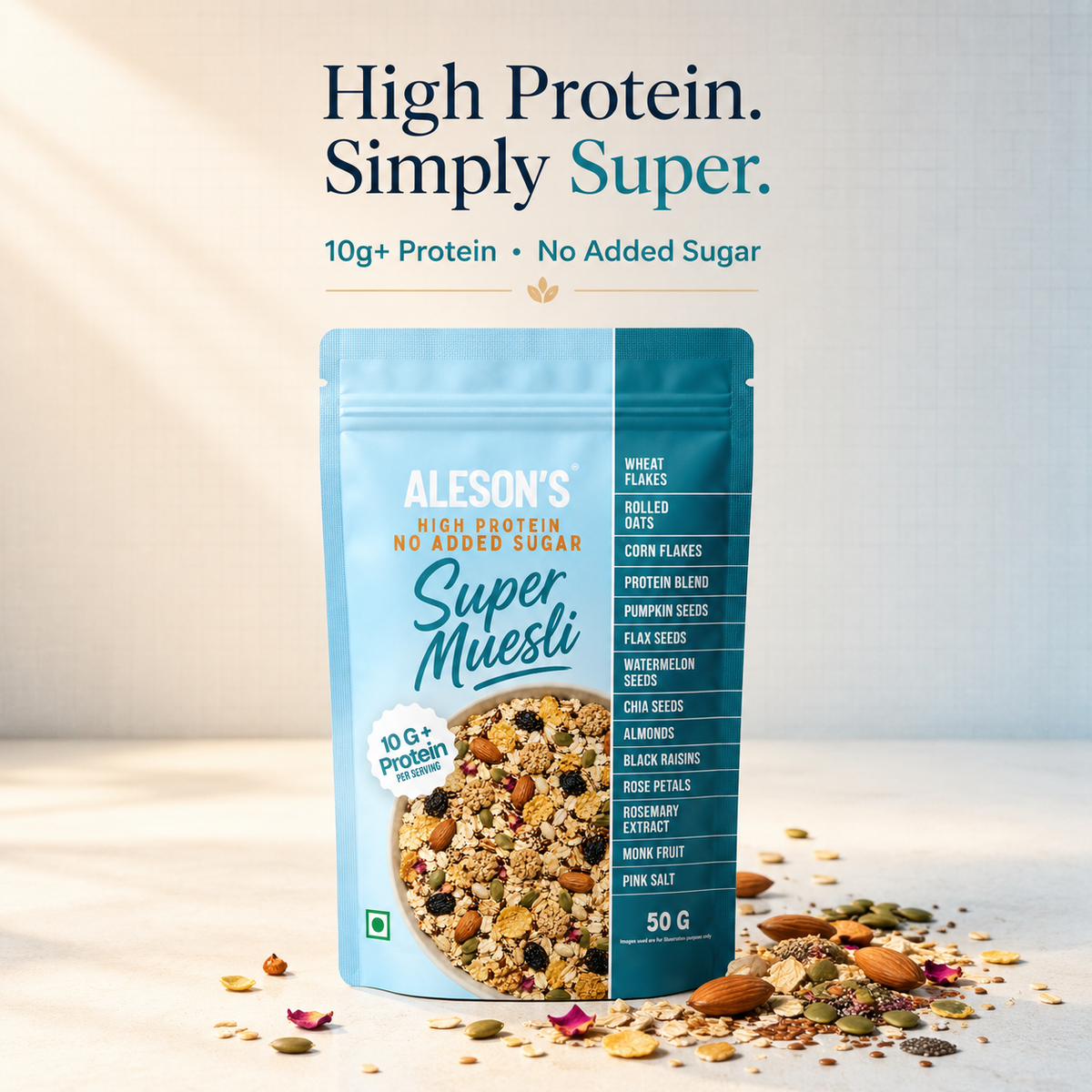Aleson’s High Protein Super Muesli – 50G Trial Pack