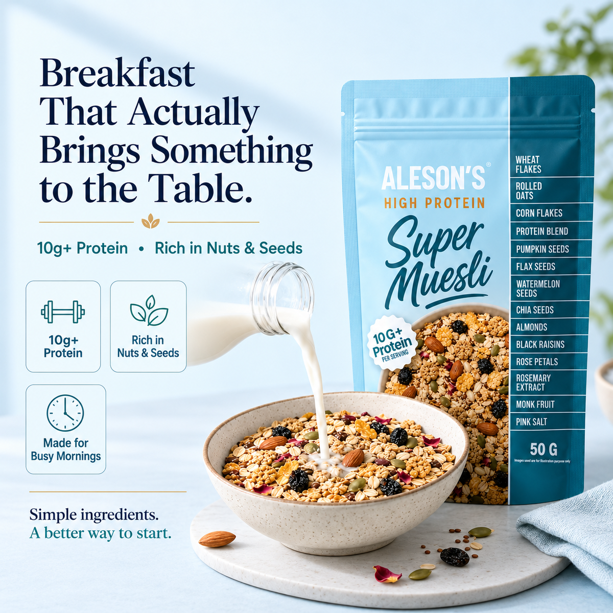 Super Muesli | High Protein | No Added Sugar | 50G Trial Pack