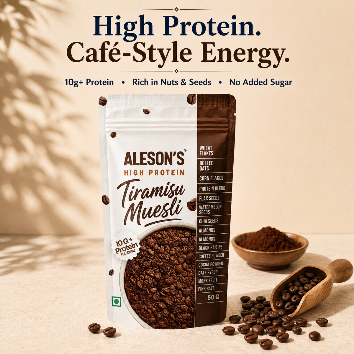 Aleson’s High Protein Tiramisu Muesli - 50g Trial Pack