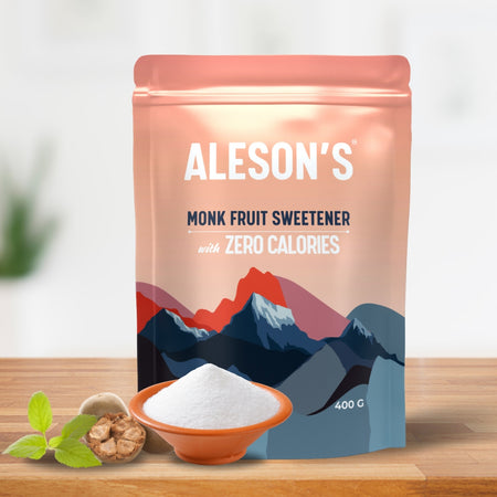 Buy Aleson's Monk Fruit Sweetener 400g Pack - 1:1 Sugar Replacement for Keto Baking